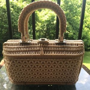 Beaded basket purse